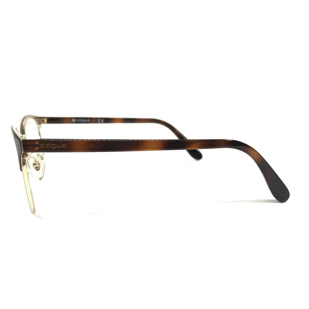 Vogue Eyeglasses Frames VO4088 997 Brown Tortoise Gold Cat Eye 52-18-140